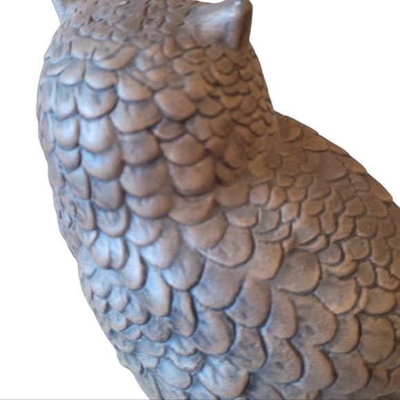 Vintage Ceramic Owls Set of 2 Evergreen Ceramics 1978 Retro Home  Decor Brown 9" - Picture 8 of 11